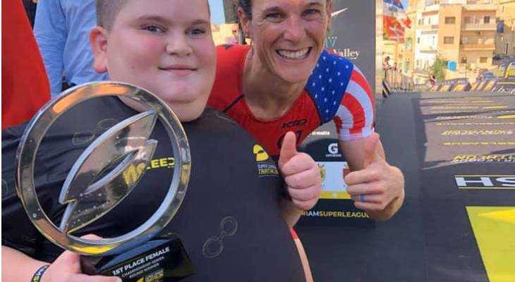 Local sports ambassador Jake Vella steals triathlon champion’s heart 