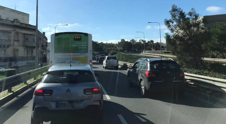 Island at a standstill! Heavy traffic reported across central Malta