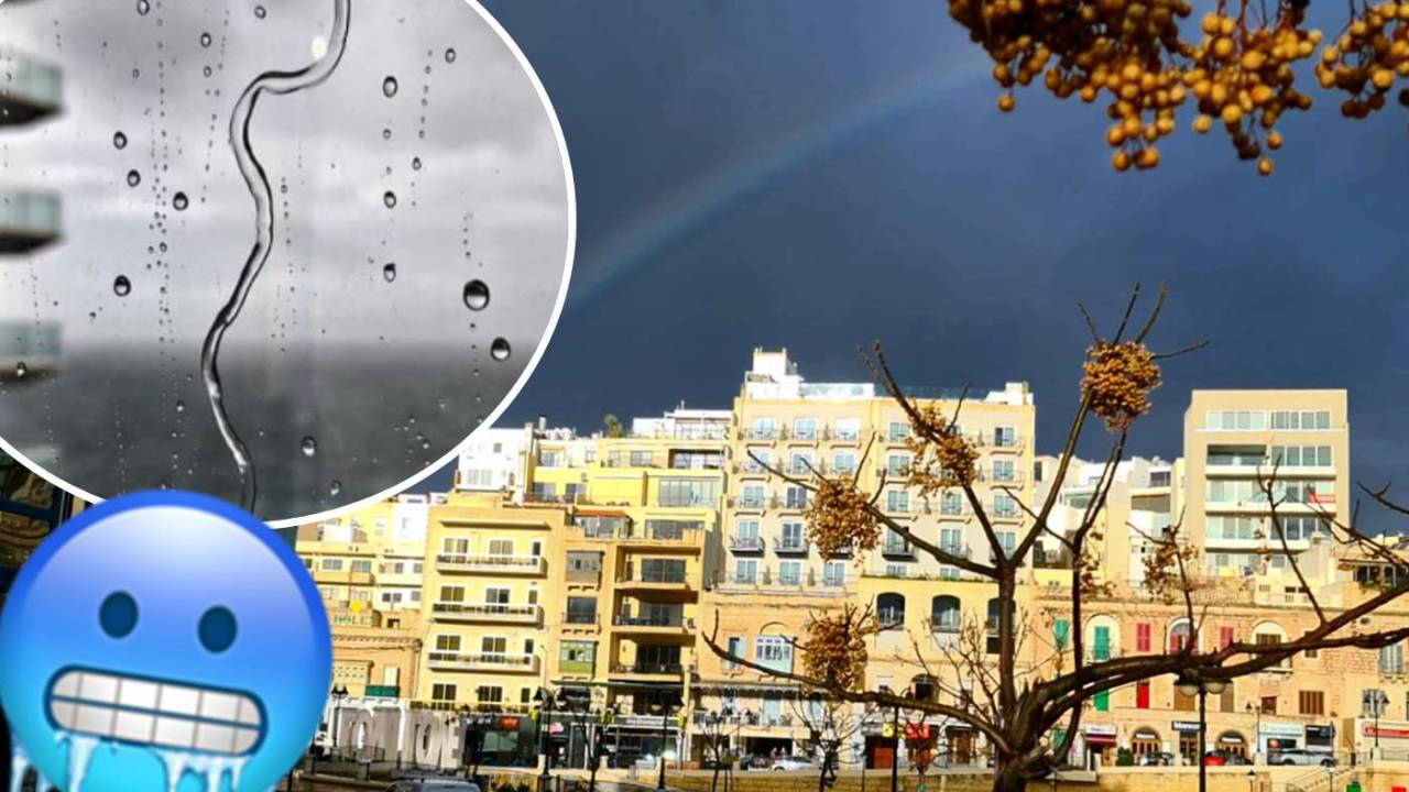 Moody weather ahead for Malta as rain showers & gale force winds