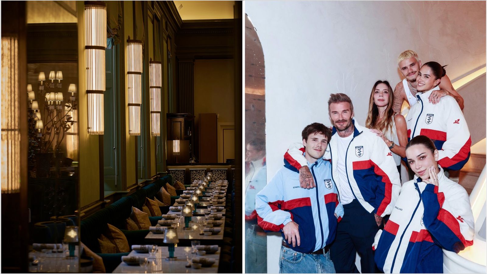 Beckham family at AKI London