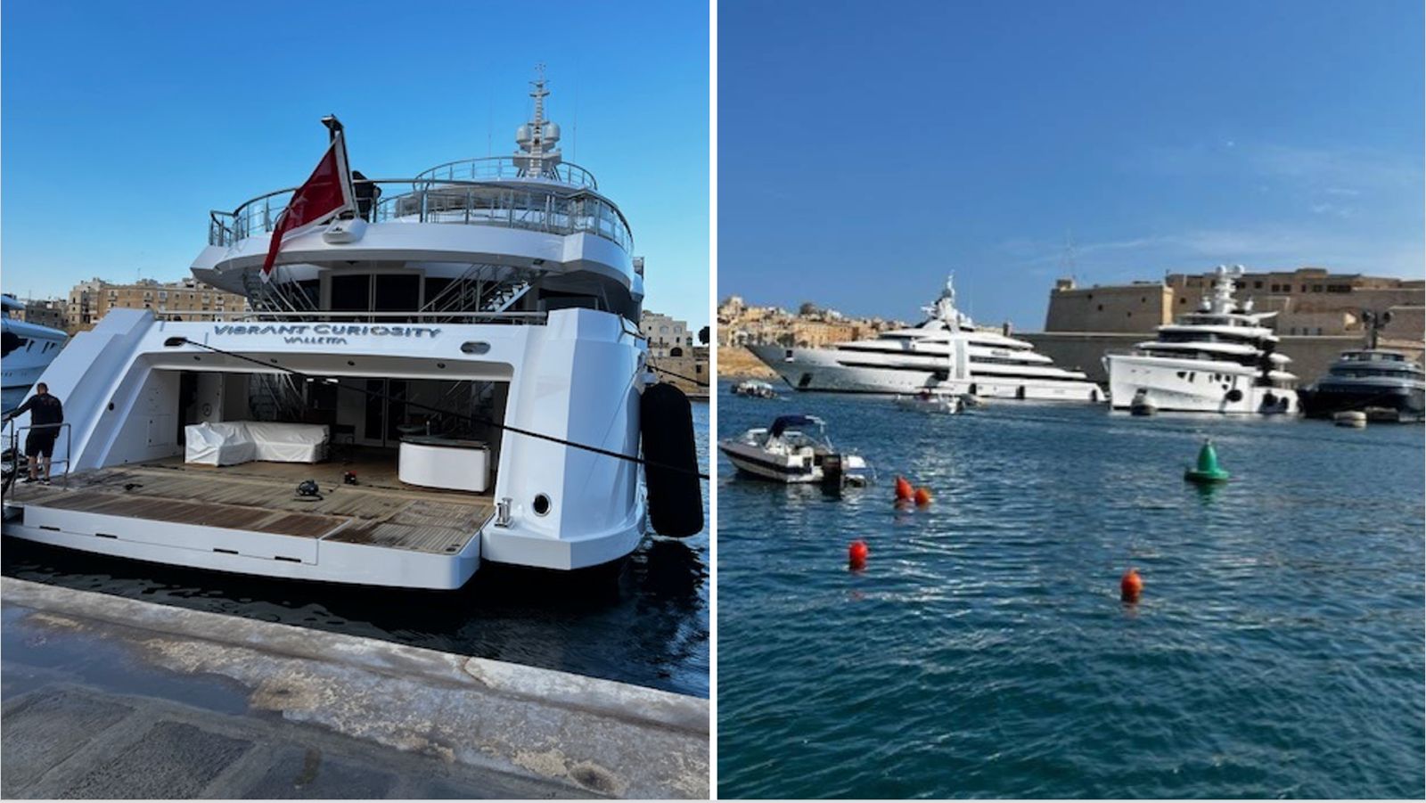 Two superyachts malta