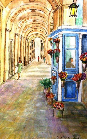 The flower kiosk, Valletta