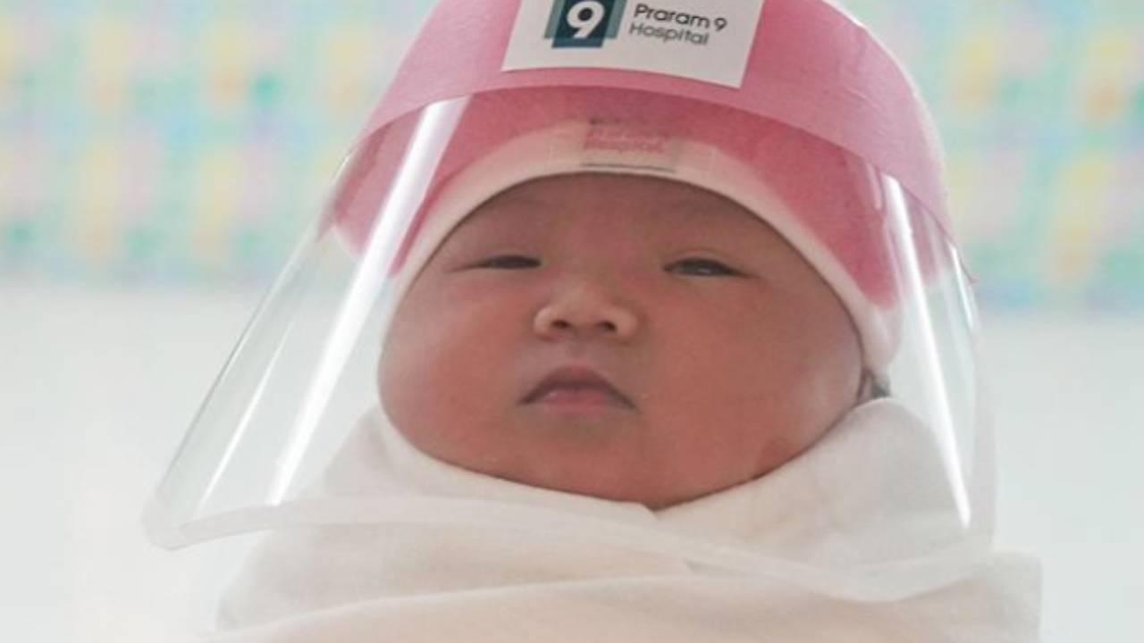 Baby face shields are being used abroad & we wonder whether the trend