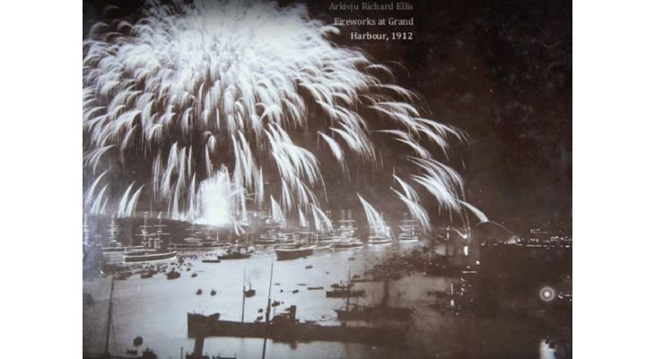 Fireworks in Grand Harbour Richard Ellis Archive