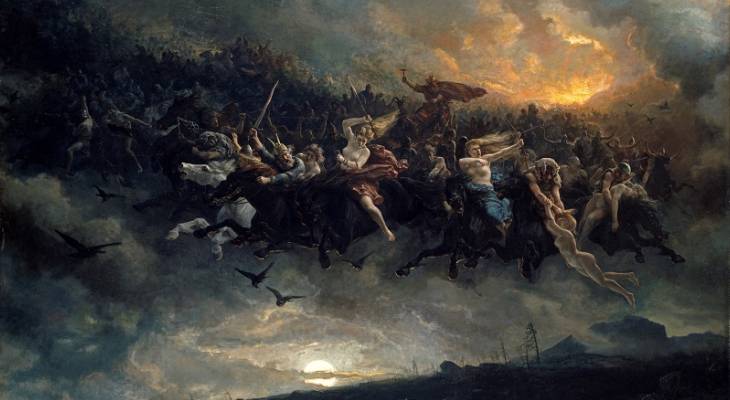 Asgårdsreien [The Wild Hunt of Odin] (1872) by Peter Nicolai Arbo