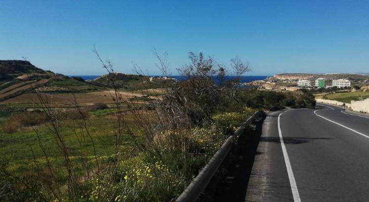 View over Golden Bay from Mgarr Road
