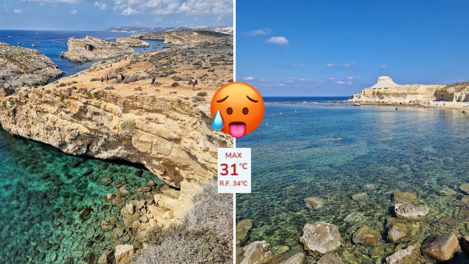 A prolonged summer for Malta! Temperates with real feel of 34 degrees