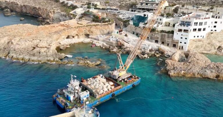 Step by step: Latest Għar Lapsi restoration update after Storm Harry devastation