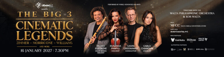 A cinematic night in Malta! The Big 3 brings Zimmer, Morricone and Williams to life