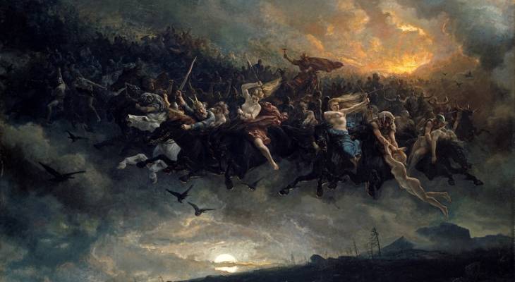 Asg&aring;rdsreien [The Wild Hunt of Odin] (1872) by Peter Nicolai Arbo